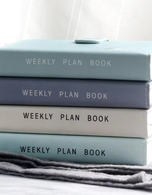 Load image into Gallery viewer, 2025 Cute Solid Color Magnetic Buckle Design 365 Day Weekly Plan Diary Planner Notebooks A6 Journal School Supplies Stationery
